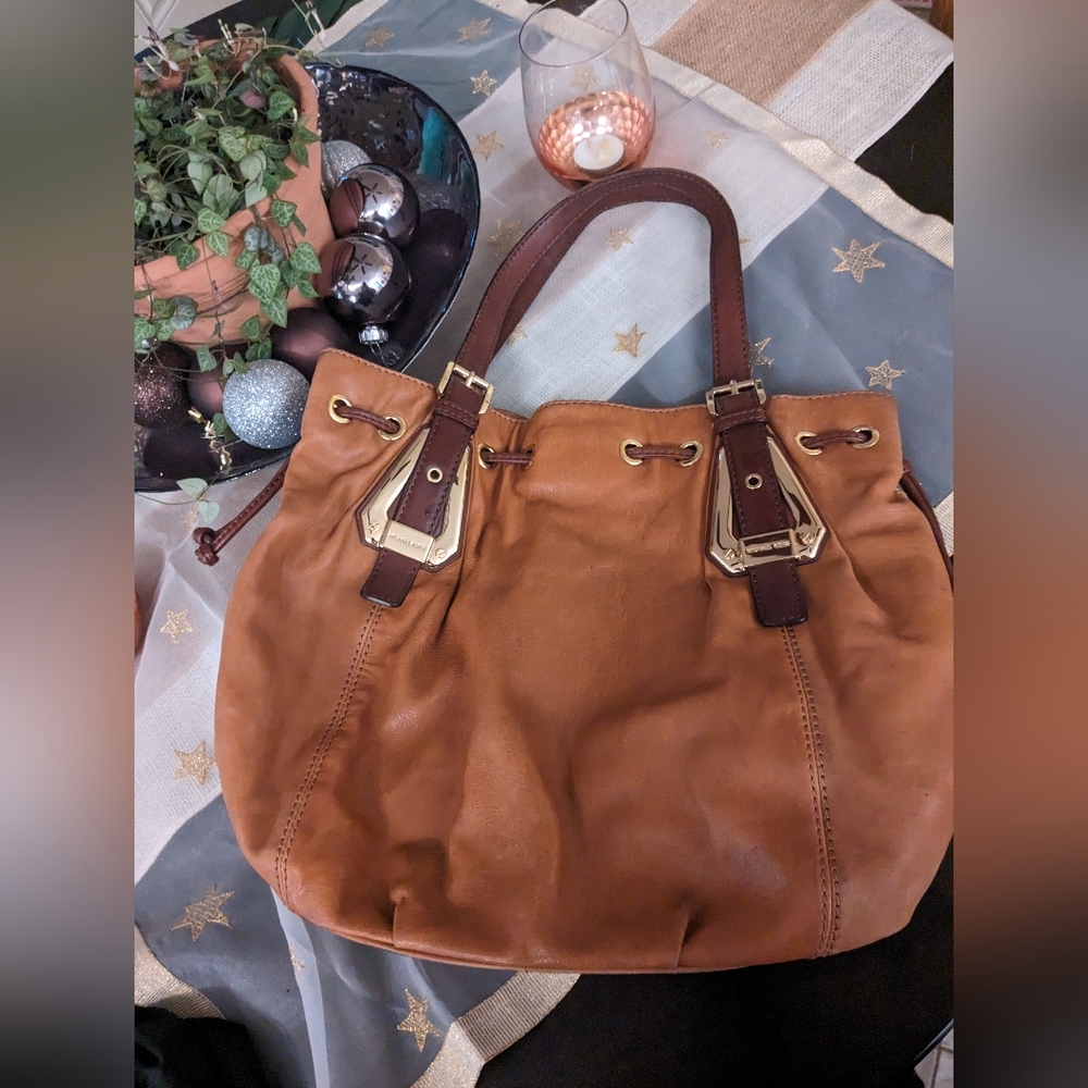 Vintage Michael Kors Leather Shoulder Bag large bag purse